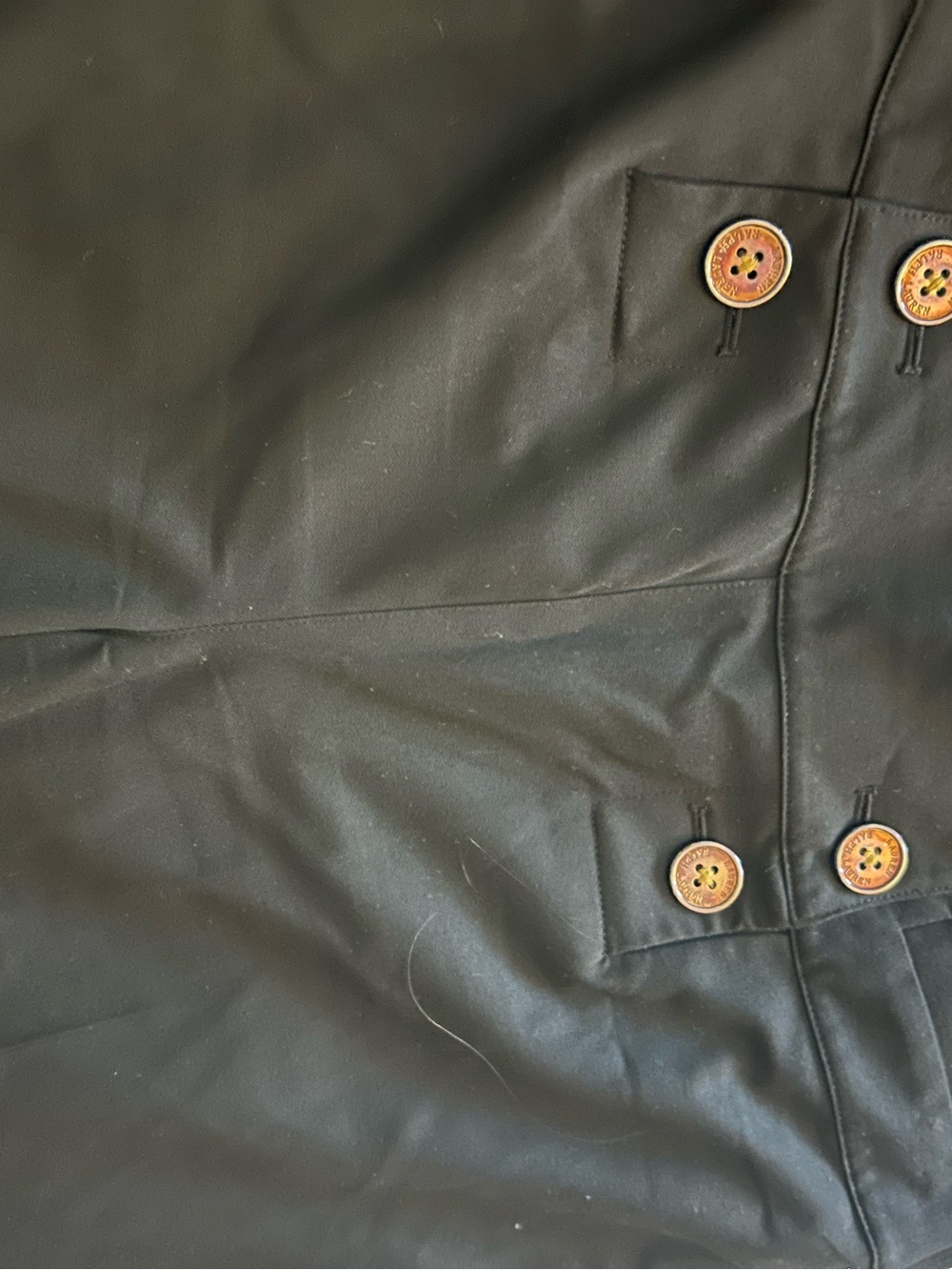 Ralph Lauren Womens Black High Waisted Sailor Gold Button Wide Leg Pants Size 14 - Picture 2 of 8